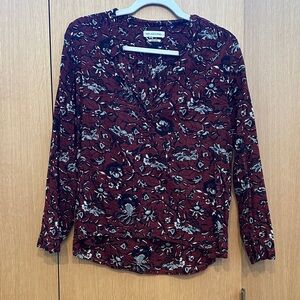 Isabel Marant Burgundy Floral Blouse